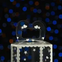 Складная прозрачная коробка из PVC, для упаковки подарков, &laquo;Сердце&raquo;, 12&times;7&times;7 см
