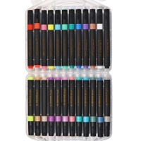 Набор маркеров акриловых 24 цвета в пластиковом пенале Набор маркеров акриловых 24 цвета в пластиковом пенале