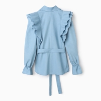 Жакет женский джинсовый с воланами MIST, размер 44, голубой