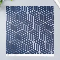 Бумага для скрапбукинга двусторонняя "Мехенди и геометрия серебро" плотн 180 гр 30,5х32см