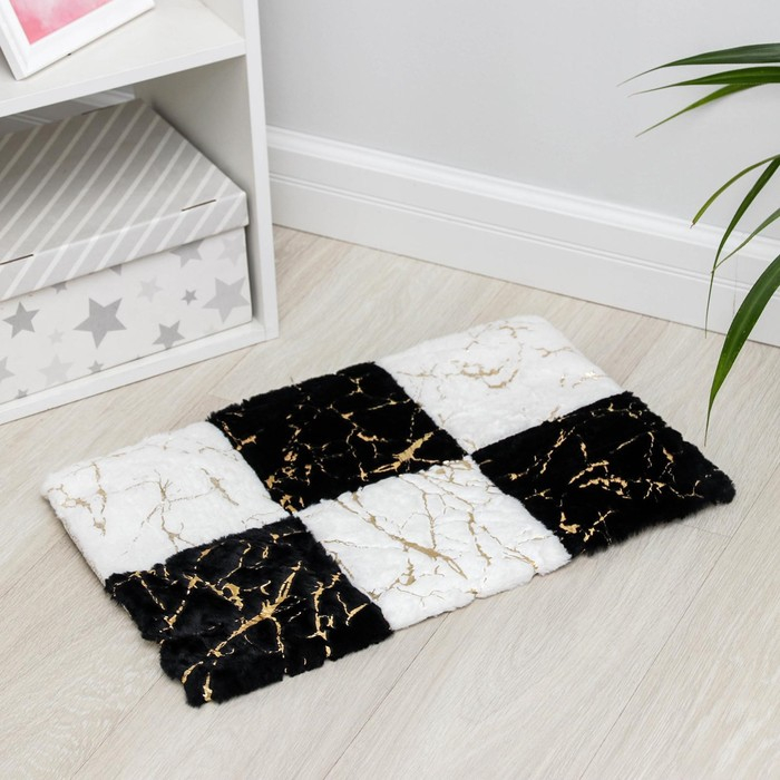 Коврик для дома Доляна &laquo;Шахматка&raquo;, 40&times;60 см