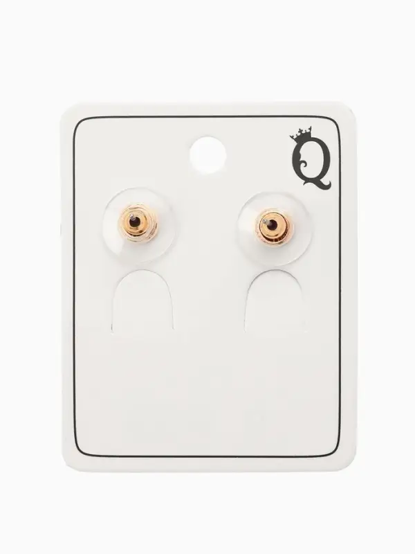 Серьги эмаль "Сердечки" вытянутые, цвет красный в золоте