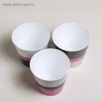 Набор кашпо для цветов 3 в 1 &laquo;Лофт&raquo;, 0,8 л, 11 х 12 см