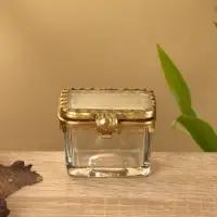 Шкатулка &laquo;Коробок&raquo;, 6&times;5.5&times;4.5 см, латунь, стекло