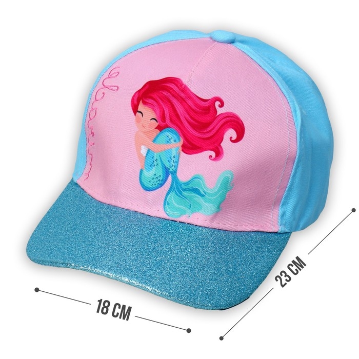 Кепка детская для девочки Miracle, цвет голубой, р-р. 52-54 Кепка детская для девочки Miracle, цвет голубой, р-р. 52-54