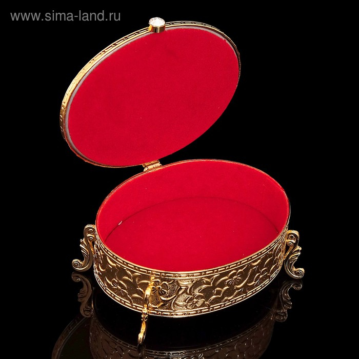 Шкатулка &laquo;Грация&raquo;, с бархатом, 7,5&times;5,5&times;4.5 см, с кристаллами