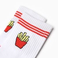 Носки женские KAFTAN "Картошка фри" р. 36-39 (23-25 см), белый