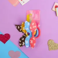 Резинка для волос "Веселые ушки" (набор 4 шт) бантик, микс