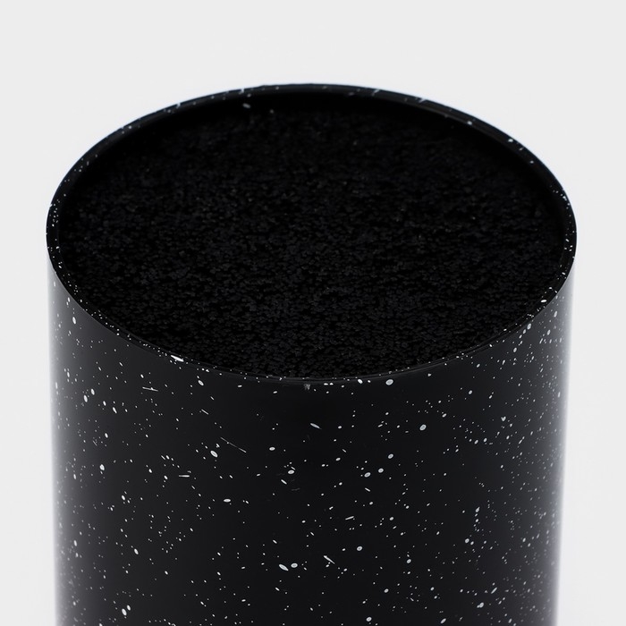 Подставка для ножей с наполнителем Доляна &laquo;Зефир&raquo;, 11&times;18 см, цвет чёрный