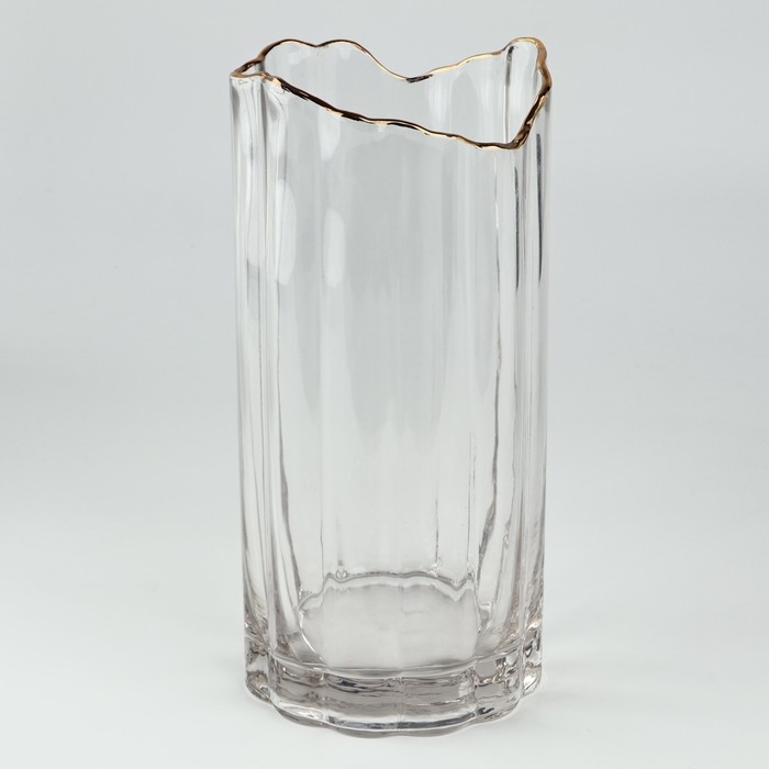 Ваза для цветов &laquo;Калипсо&raquo; из прозрачного стекла 26&times;12&times;12 см