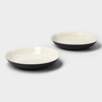 Набор тарелок керамических Magistro Matt black, 950 мл, 23,5&times;4 см, 2 шт