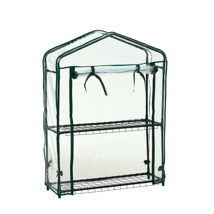 Парник-стеллаж, 2 полки, 93 × 22 × 69 см, металлический каркас d = 12 мм, чехол плёнка 80 мкм, Greengo Парник-стеллаж, 2 полки, 93 × 22 × 69 см, металлический каркас d = 12 мм, чехол плёнка 80 мкм, Greengo