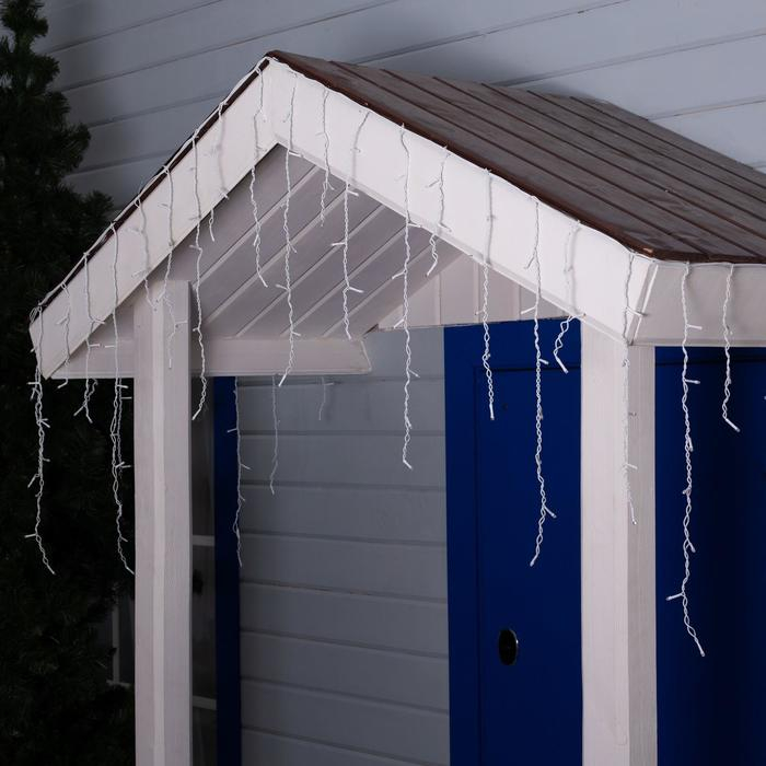 Гирлянда «Бахрома» 4 × 0.6 м, IP44, белая нить, 180 LED, свечение фиолетовое, 8 режимов, 220 В Гирлянда «Бахрома» 4 × 0.6 м, IP44, белая нить, 180 LED, свечение фиолетовое, 8 режимов, 220 В