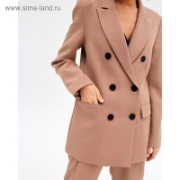 Пиджак женский двубортный MIST размер 46, цвет бежевый Пиджак женский двубортный MIST размер 46, цвет бежевый