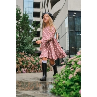 Платье детское KAFTAN "Горох", р. 34 (122-128), розовый Платье детское KAFTAN "Горох", р. 34 (122-128), розовый