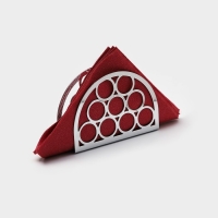 Салфетница Доляна &laquo;Кольца&raquo;, 13&times;4&times;9 см,цвет серебряный