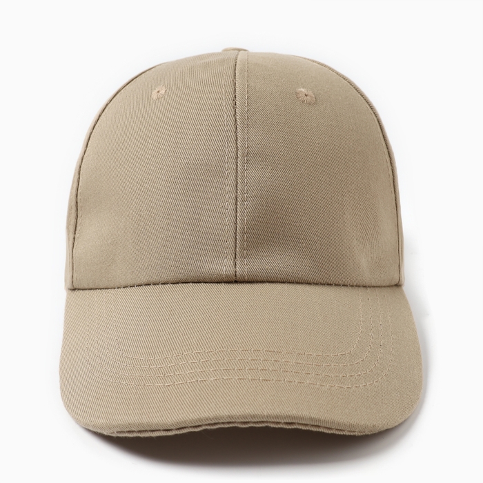 Кепка однотонная MINAKU, цвет бежевый, р-р 52-54 Кепка однотонная MINAKU, цвет бежевый, р-р 52-54