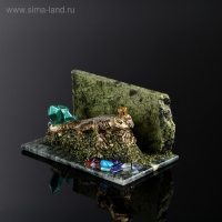 Сувенир "Ящерица", 8х12х5 см, змеевик, гипс Сувенир "Ящерица", 8х12х5 см, змеевик, гипс