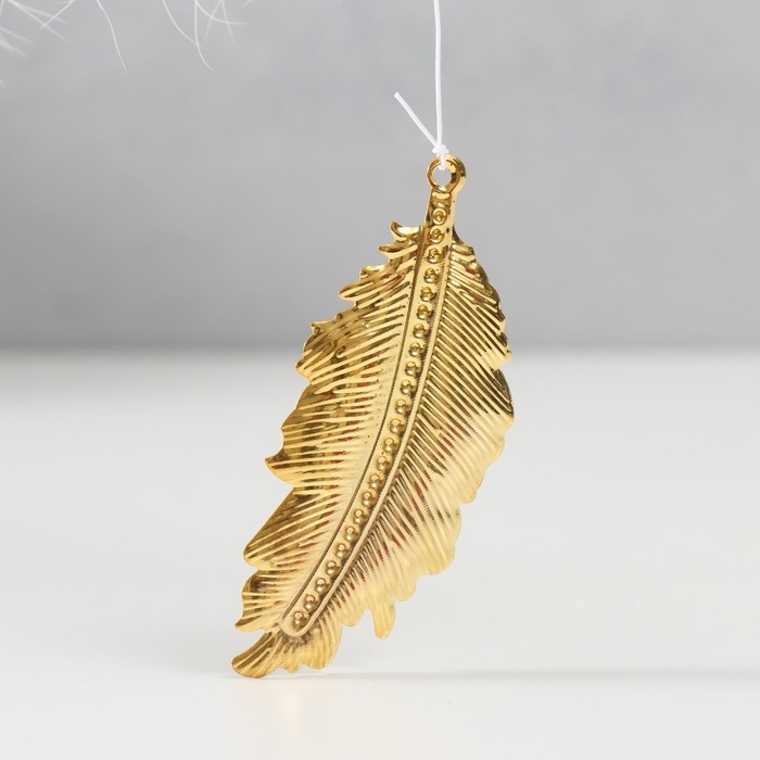 Музыка ветра металл, пластик "Золотые листья и бабочки" 7 колокольчиков 62х24х2,7 см