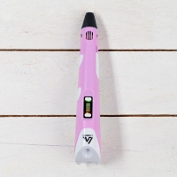 3D ручка Luazon, дисплей, работа с пластиком ABS и PLA, пластик в комплекте, розовая