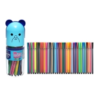 Фломастеры 36 цветов, в тубусе, синий "Мишка" Фломастеры 36 цветов, в тубусе, синий "Мишка"