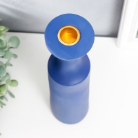 Подсвечник полистоун "Рьюкан" синий фиолет 30х7,5х7,5 см