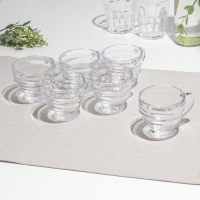 Набор кружек, стеклянный, d=8.5 см, h=8 см, 200 мл, 6 шт Набор кружек, стеклянный, d=8.5 см, h=8 см, 200 мл, 6 шт