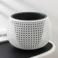 Кашпо для цветов со вставкой &laquo;Пирула&raquo;, d=29 см, 10,2 л, вставка 4 л, белое