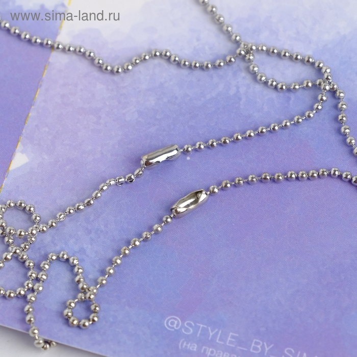 Кулоны &laquo;Неразлучники&raquo; ноты, цвет чернёное серебро, 45 см