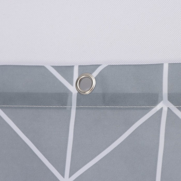Штора для ванной SAVANNA, 180&times;180 см, цвет серый
