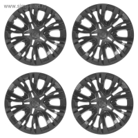 Колпаки колесные R16 "ЛИОН", черный глянец, набор 4 шт Колпаки колесные R16 "ЛИОН", черный глянец, набор 4 шт