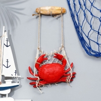 Сувенир морской Краб в сетке 22*14см