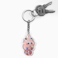 Брелок для ключей голографический &laquo;Красная панда&raquo;, 2.9 х 5.2 см