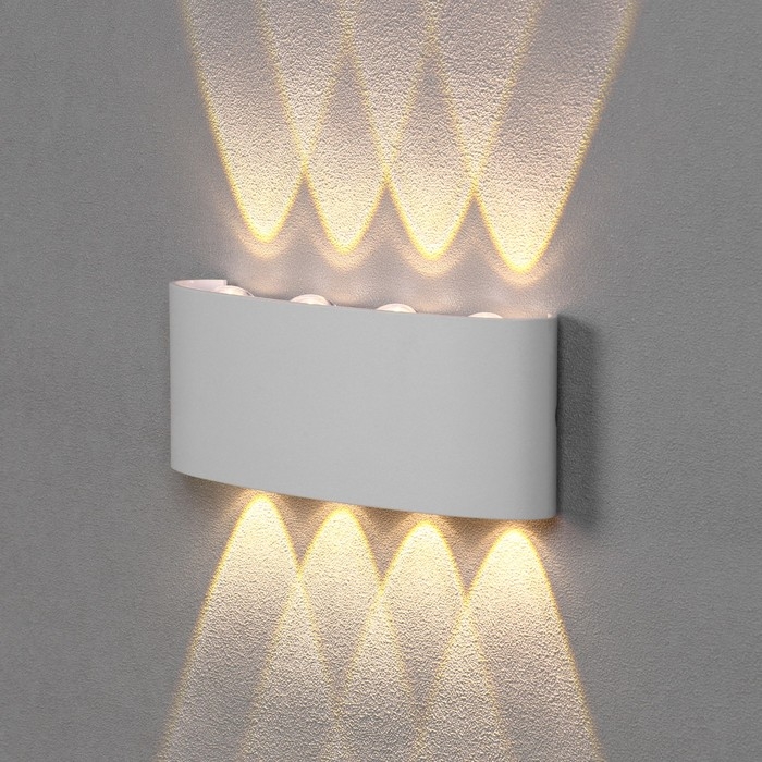 Светильник фасадный &laquo;Полусфера&raquo;, FSD-067, 8 Вт, 3000К, 4 луча, IP65, 220 В, пластик, белый   1008421