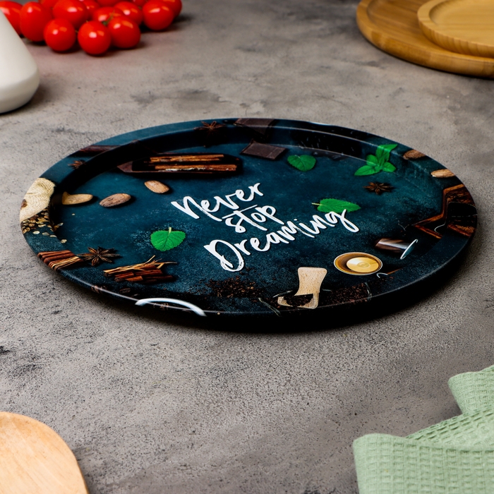 Поднос &laquo;Верь в мечту&raquo;, 28 х 1,6 х 0,32 см, металл