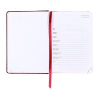 Ежедневник датированный 2025 B6 168 листов, deVENTE. Wild, твердая обложка кожзам с поролоном, перфорация, ляссе, блок 70, бордо