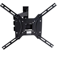 Кронштейн Kromax DIX-24, для ТВ, наклонно-поворотный, 15-55", до 35 кг, 38-140 мм, черный