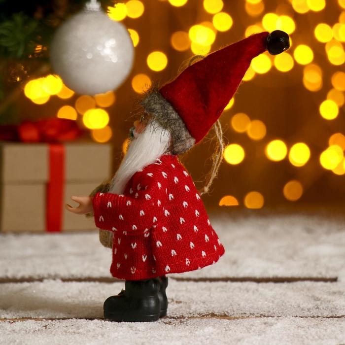 Дед Мороз Дед Мороз "В красном с мешком" 14 см