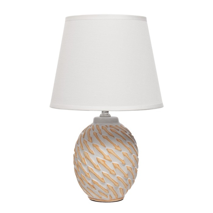 Настольная лампа "Сабина" Е14 40Вт бежевый 20х20х33см