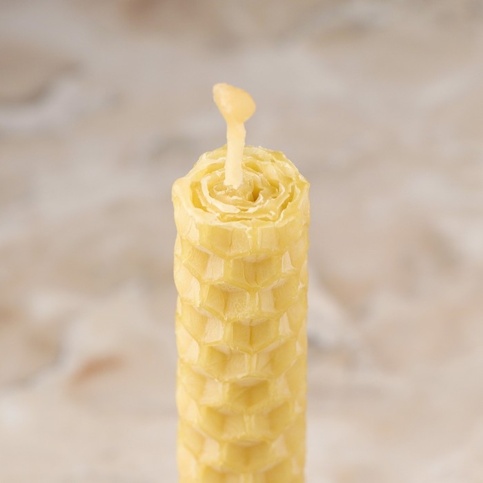 Набор свечей из вощины Набор свечей из вощины "Усиление силы воли" , 3 шт, 8х1,7 см, 45 мин, желтый