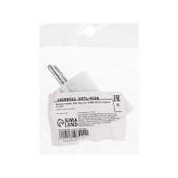 Вилка угловая, 10А, без з/к, 220В, белая