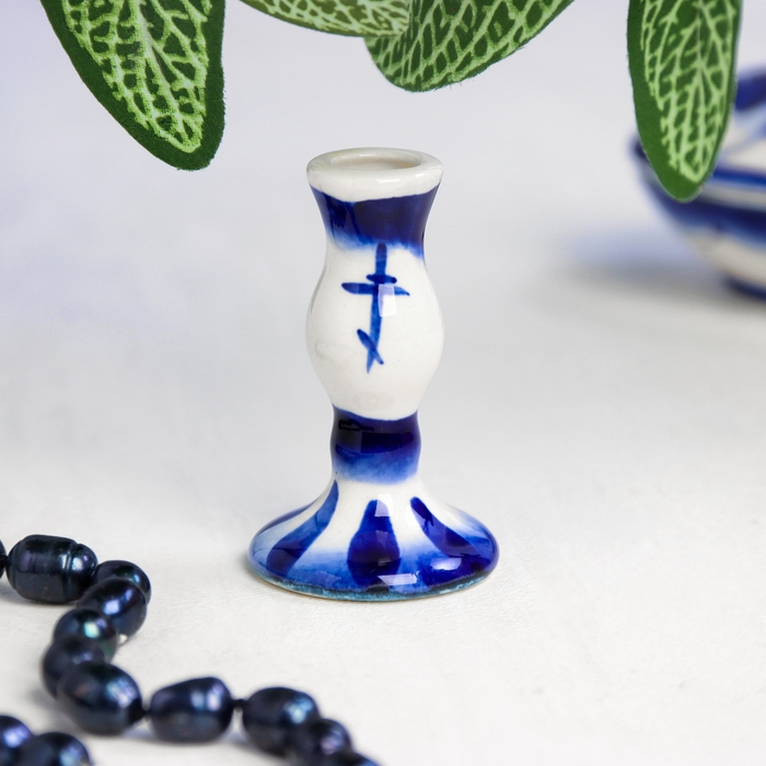 Сувенир &laquo;Подсвечник&raquo;, гжель
