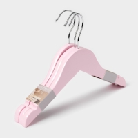Плечики - вешалки для одежды LaDо́m, 3 шт, детские, 27&times;18 см, цвет розовый