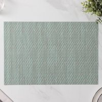 Салфетки сервировочные на стол Доляна &laquo;Энн&raquo;, 4 шт, 30&times;45 см, цвет серо-голубой