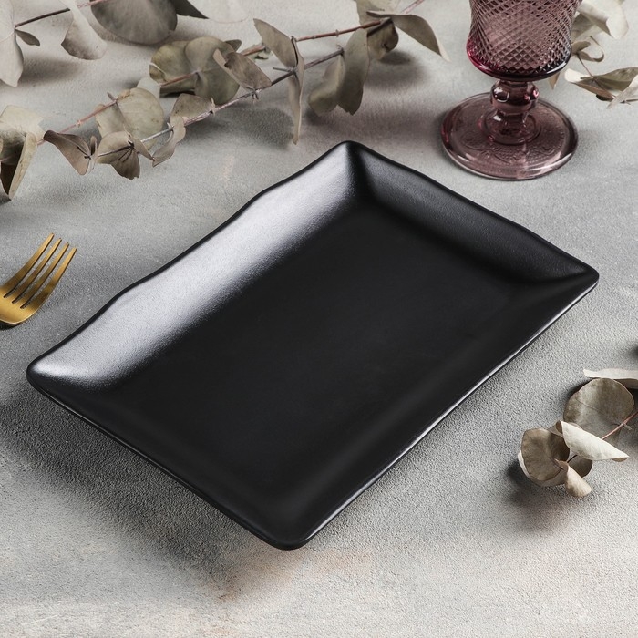 Блюдо &laquo;Чёрный Восток&raquo;, 25&times;17,2&times;3 см, цвет чёрный