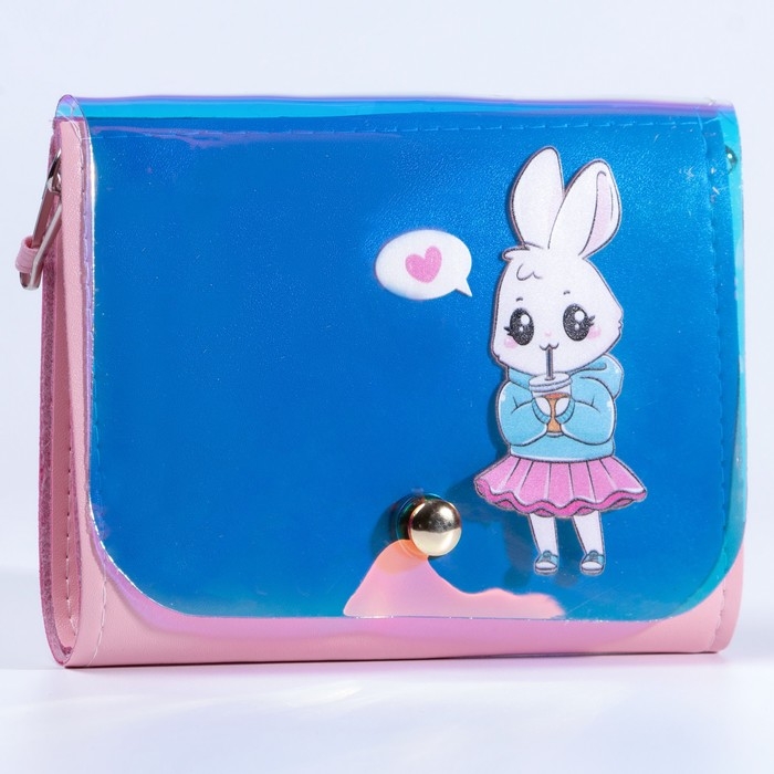 Сумка детская для девочки Сумка детская для девочки "Зайка в юбочке", на клапане, цвет сиреневый