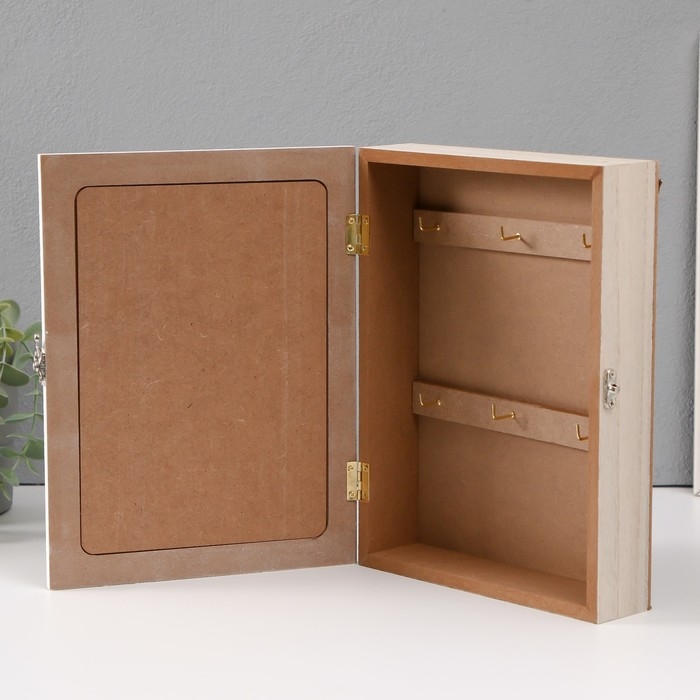 Ключница дерево 6 крючков "Связка ключей" 19,5х5,5х26 см