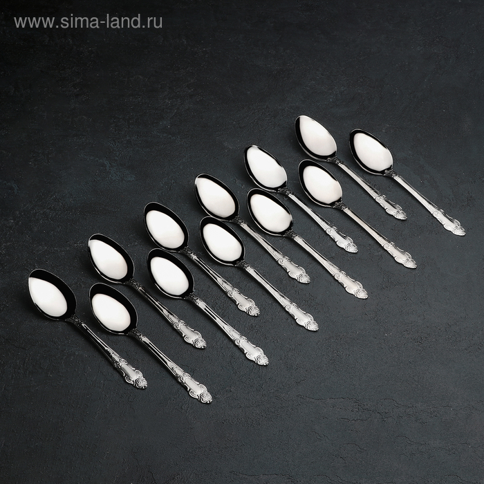 Ложки столовые из нержавеющей стали &laquo;Русиано&raquo;, длина 19 см, 12 шт