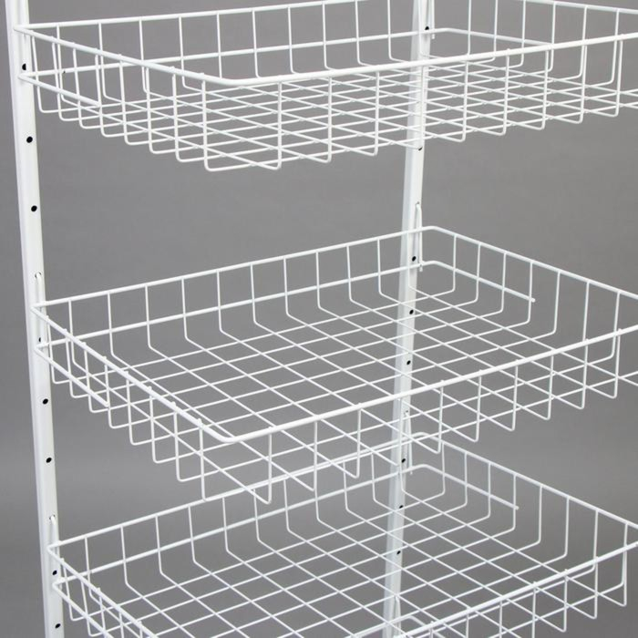 Стойка прикассовая 60&times;45&times;180, 5 корзин, цвет белый