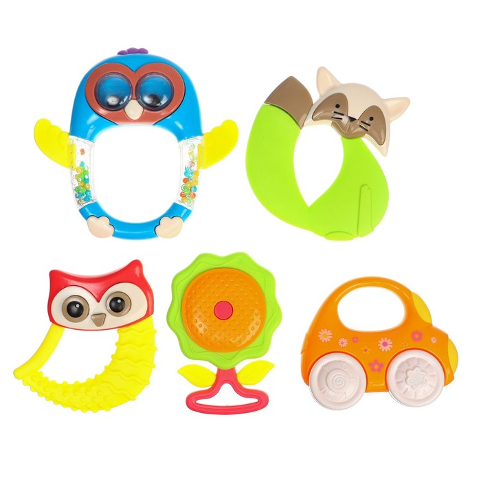 Набор погремушек &laquo;Наш малыш&raquo;, 5 шт., цвет МИКС, Крошка Я
